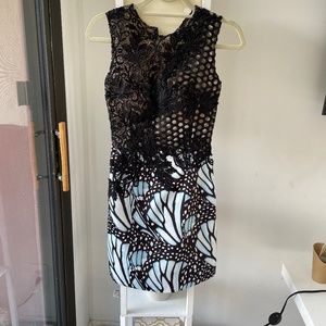 PatBo Mini mixed lace dress